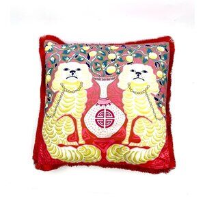 Dog Pillow with New Insert Staffordshire Style Velvet Touch 18x18